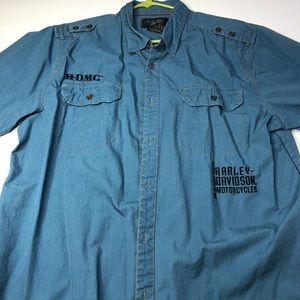 Harley Davidson button up shirt